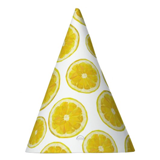 Lemon plak grappig geel, modern design feesthoedjes (Rechts)