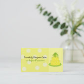 Lemon Polka Dot Cake Visitekaartje (Staand voorkant)