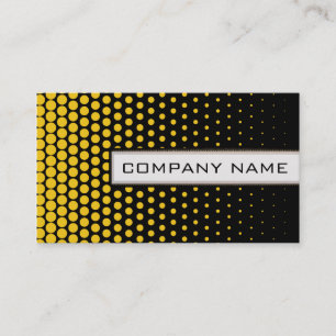 Lemon Polka Dots Elegant Modern Black Visitekaartje