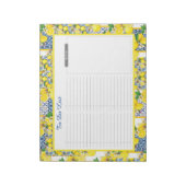 Lemon Portugal Azulejo Mediterranean do list Notitieblok (Linkerzijde)