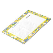 Lemon Portugal Azulejo Mediterranean do list Notitieblok (Schuin)