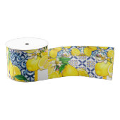 Lemon Portugal Azulejo Mediterranean Santorini Grosgrain Lint (Spoel)