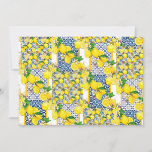 Lemon Portugal Azulejo Mediterranean Santorini Kaart