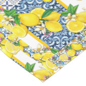 Lemon Portugal Azulejo Mediterranean Santorini Korte Tafelloper (Hoek)