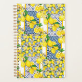 Lemon Portugal Azulejo Mediterranean Santorini Planner (Voorkant)