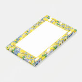 Lemon Portugal Azulejo Mediterranean Santorini Post-it® Notes (Schuin)