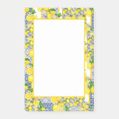 Lemon Portugal Azulejo Mediterranean Santorini Post-it® Notes (Voorkant)
