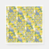 Lemon Portugal Azulejo Mediterranean Santorini Servet (Voorkant)