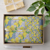 Lemon Portugal Azulejo Mediterranean Santorini Tissuepapier (Geschenk)