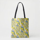 Lemon Portugal Azulejo Mediterranean Santorini Tote Bag (Voorkant)