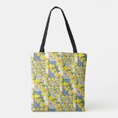 Lemon Portugal Azulejo Mediterranean Santorini Tote Bag (Achterkant)