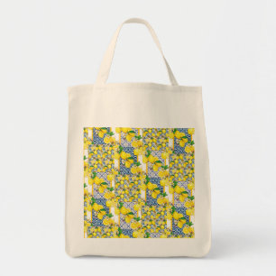 Lemon Portugal Azulejo Mediterranean Santorini Tote Bag