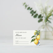 Lemon Positano Hoeveel Kussen Vrijgezellenfeest Informatiekaartje (Staand voorkant)