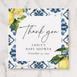 Lemon Positano Italiaans Baby shower Bedankjes Labels