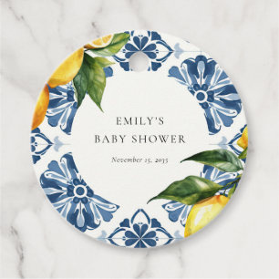 Lemon Positano Italiaans Baby shower Bedankjes Labels