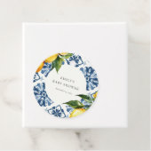 Lemon Positano Italiaans Baby shower Bedankjes Labels (In situ)