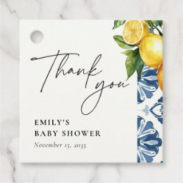 Lemon Positano Italiaans Baby shower Bedankjes Labels