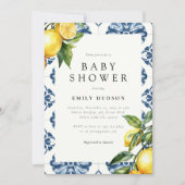 Lemon Positano Italiaans Baby shower Kaart (Voorkant)