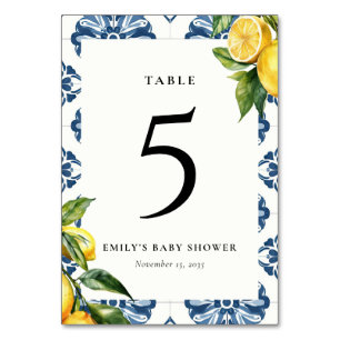 Lemon Positano Italiaans Baby shower Kaart