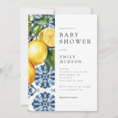 Lemon Positano Italiaans Baby shower Kaart (Voorkant)