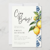 Lemon Positano Italiaans Baby shower Kaart (Voorkant)