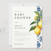 Lemon Positano Italiaans Baby shower Kaart (Voorkant)