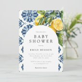 Lemon Positano Italiaans Baby shower Kaart (Staand voorkant)