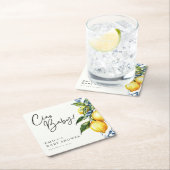 Lemon Positano Italiaans Baby shower Kartonnen Onderzetters (Insitu)