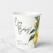Lemon Positano Italiaans Baby shower Papieren Bekers (Achterkant)