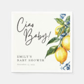Lemon Positano Italiaans Baby shower Servet (Voorkant)
