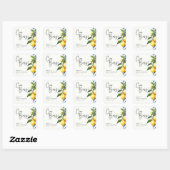 Lemon Positano Italiaans Baby shower Vierkante Sticker (Vel)