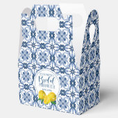 Lemon Positano - Italiaanse blauwe Tegel voor plei Bedankdoosjes (Geopend)