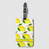 Lemon Print Bagagelabel (Voorkant (verticaal))