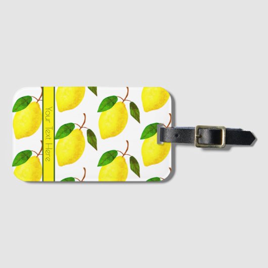 Lemon Print Bagagelabel (Voorkant (horizontaal))