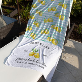 Lemon Print | Citrus Bachelorette Weekend Strandlaken