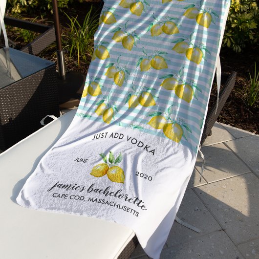 Lemon Print | Citrus Bachelorette Weekend Strandlaken