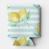 Lemon Print | Citrus Bruidsmeisje Personalized Blikjeskoeler (Achterkant)
