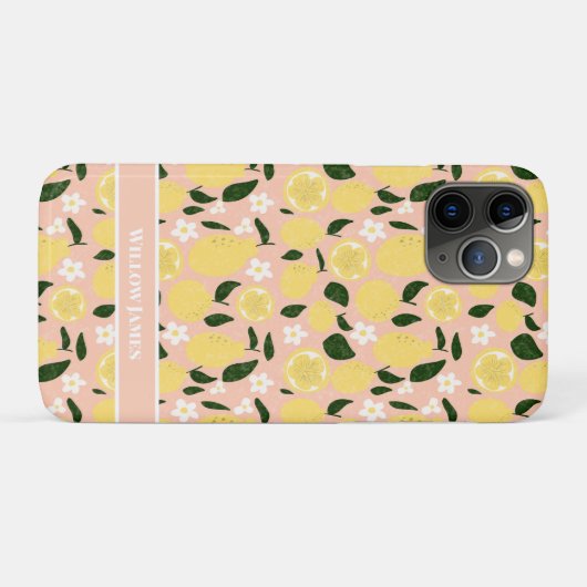 Lemon Print Gepersonaliseerd Preppy Cellphone Hoes (Achterkant (horizontaal))