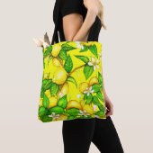 Lemon Print Handbag op geel Tote Bag (Dichtbij)