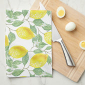 Lemon Print Kitchen Towel in Geel en Groen Theedoek (Quarter Fold)