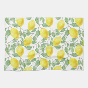 Lemon Print Kitchen Towel in Geel en Groen Theedoek