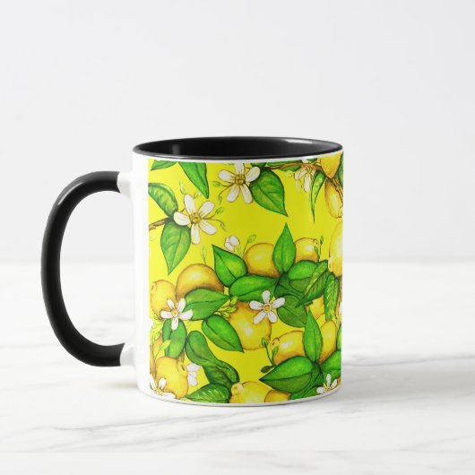 Lemon print mok op geel (Links)