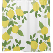 Lemon Print Shower-gordijn