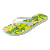 Lemon Print Teenslippers op geel (Schuin)