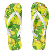 Lemon Print Teenslippers op geel (Voetbed)