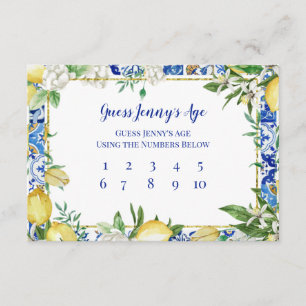 Lemon Raad de leeftijd van de bruid Informatiekaartje
