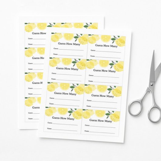 Lemon Raadspel Raadkaartjes Poster