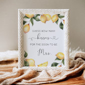 Lemon raadt hoeveel kisses vrijgezellenfeest game poster