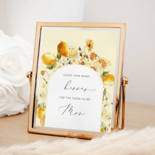 Lemon raadt hoeveel kisses vrijgezellenfeest game  poster