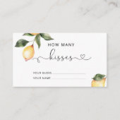 Lemon raden hoeveel kisses brudal game informatiekaartje (Voorkant)